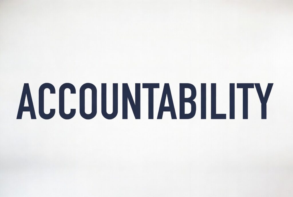 4 Reasons to Hire a Concept-to-Completion Firm for Your Backyard Remodel The word ACCOUNTABILITY displayed as a featured image graphic for a boutique backyard remodel article.