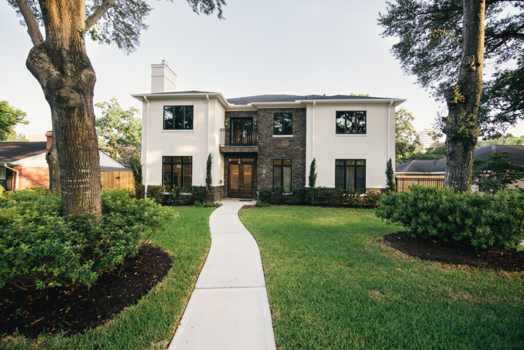 Professional Roofing and Home Remodeling Services in Houston by Luxscape, featuring a high-performance composition roof on a soft contemporary home in the Briargrove subdivision.